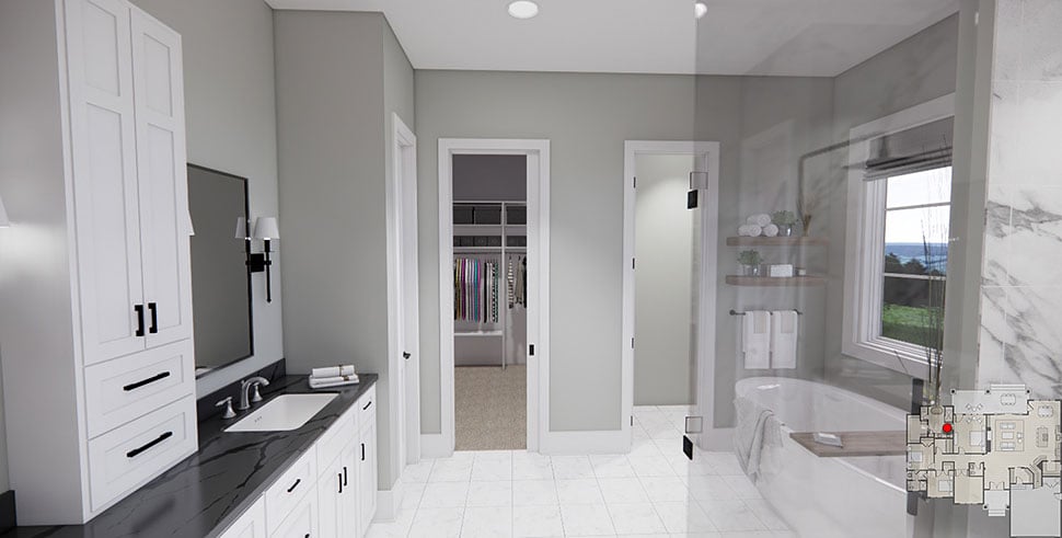 Farmhouse, Traditional Plan with 2277 Sq. Ft., 3 Bedrooms, 3 Bathrooms, 2 Car Garage Picture 24