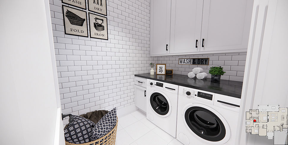 Farmhouse, Traditional Plan with 2277 Sq. Ft., 3 Bedrooms, 3 Bathrooms, 2 Car Garage Picture 28