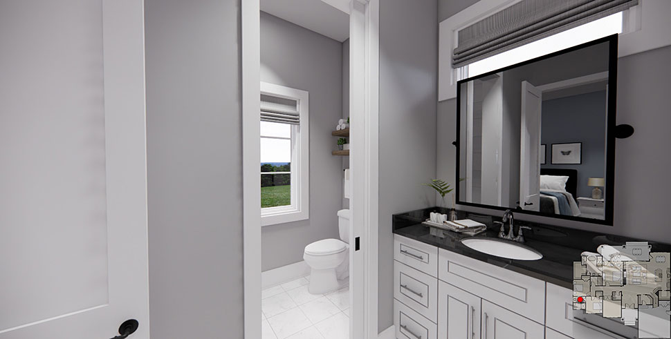 Farmhouse, Traditional Plan with 2277 Sq. Ft., 3 Bedrooms, 3 Bathrooms, 2 Car Garage Picture 32