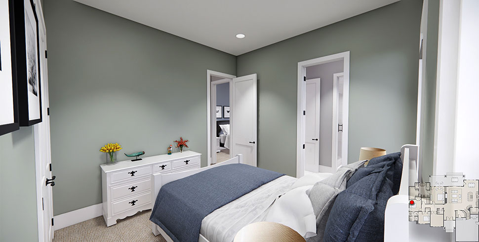 Farmhouse, Traditional Plan with 2277 Sq. Ft., 3 Bedrooms, 3 Bathrooms, 2 Car Garage Picture 34