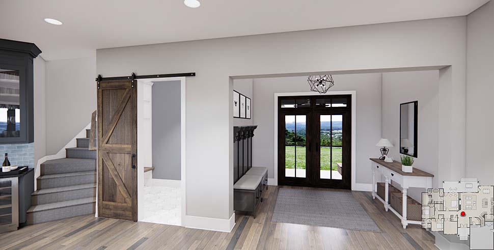 Farmhouse, Traditional Plan with 2277 Sq. Ft., 3 Bedrooms, 3 Bathrooms, 2 Car Garage Picture 9