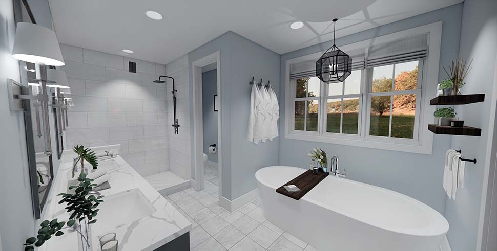 Contemporary, Farmhouse, New American Plan with 2176 Sq. Ft., 2 Bedrooms, 3 Bathrooms, 3 Car Garage Picture 13