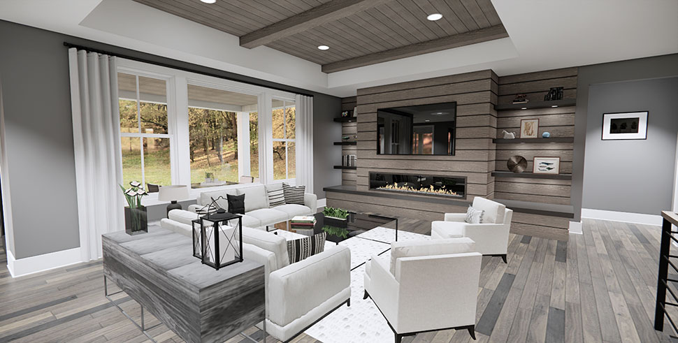 Contemporary, Farmhouse, New American Plan with 2176 Sq. Ft., 2 Bedrooms, 3 Bathrooms, 3 Car Garage Picture 22
