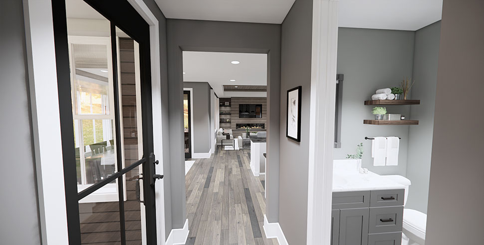 Contemporary, Farmhouse, New American Plan with 2176 Sq. Ft., 2 Bedrooms, 3 Bathrooms, 3 Car Garage Picture 30