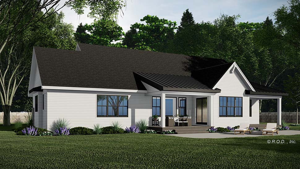 Contemporary, Farmhouse, New American Plan with 2176 Sq. Ft., 2 Bedrooms, 3 Bathrooms, 3 Car Garage Picture 5