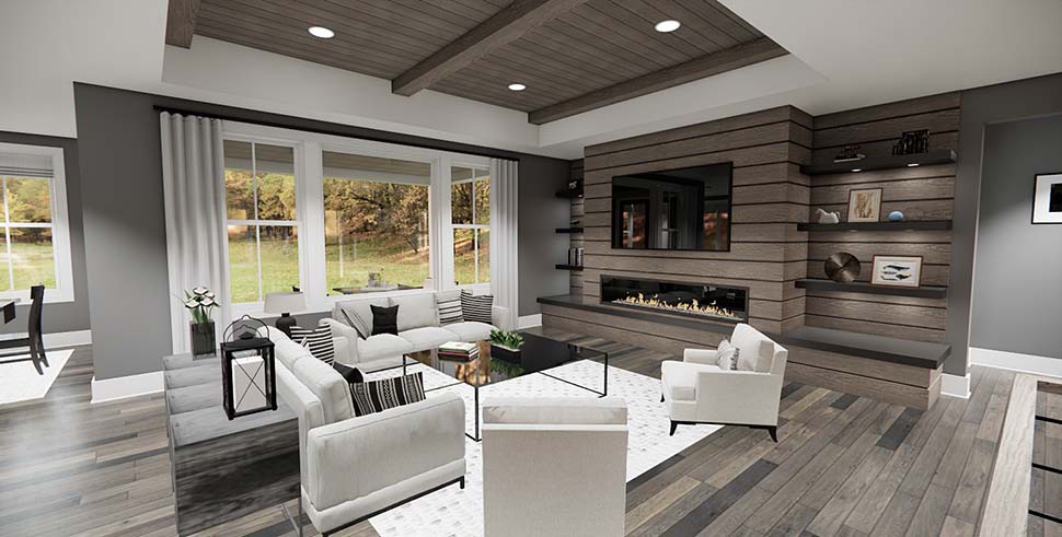 Contemporary, Farmhouse, New American Plan with 2176 Sq. Ft., 2 Bedrooms, 3 Bathrooms, 3 Car Garage Picture 9