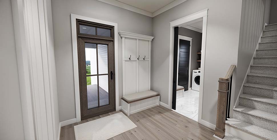 Cottage, Country, Farmhouse Plan with 2454 Sq. Ft., 3 Bedrooms, 4 Bathrooms, 2 Car Garage Picture 15