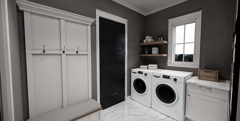 Cottage, Country, Farmhouse Plan with 2454 Sq. Ft., 3 Bedrooms, 4 Bathrooms, 2 Car Garage Picture 16