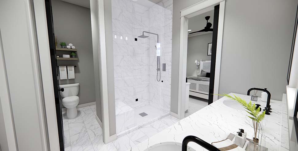 Cottage, Country, Farmhouse Plan with 2454 Sq. Ft., 3 Bedrooms, 4 Bathrooms, 2 Car Garage Picture 19