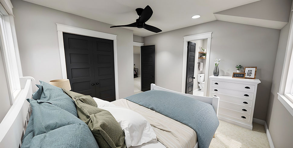 Cottage, Country, Farmhouse Plan with 2454 Sq. Ft., 3 Bedrooms, 4 Bathrooms, 2 Car Garage Picture 26