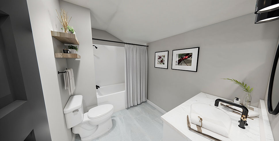 Cottage, Country, Farmhouse Plan with 2454 Sq. Ft., 3 Bedrooms, 4 Bathrooms, 2 Car Garage Picture 27