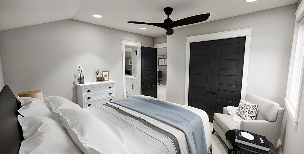 Cottage, Country, Farmhouse Plan with 2454 Sq. Ft., 3 Bedrooms, 4 Bathrooms, 2 Car Garage Picture 28