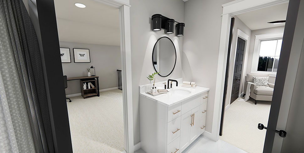 Cottage, Country, Farmhouse Plan with 2454 Sq. Ft., 3 Bedrooms, 4 Bathrooms, 2 Car Garage Picture 30