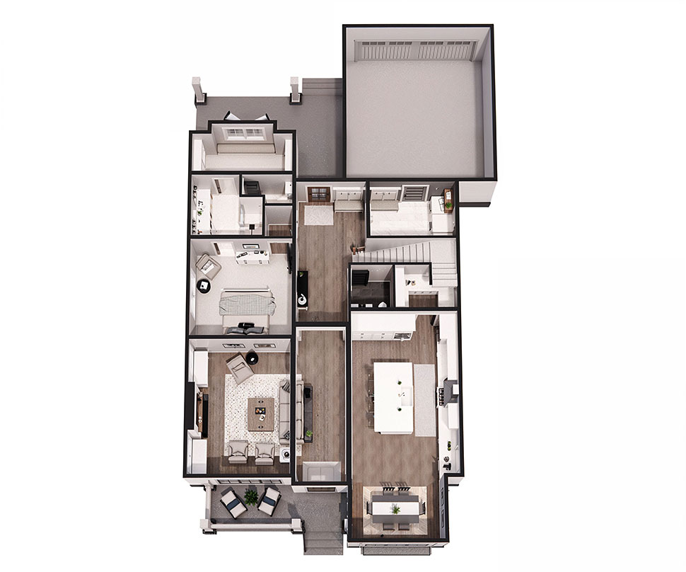 Cottage, Country, Farmhouse Plan with 2454 Sq. Ft., 3 Bedrooms, 4 Bathrooms, 2 Car Garage Picture 31