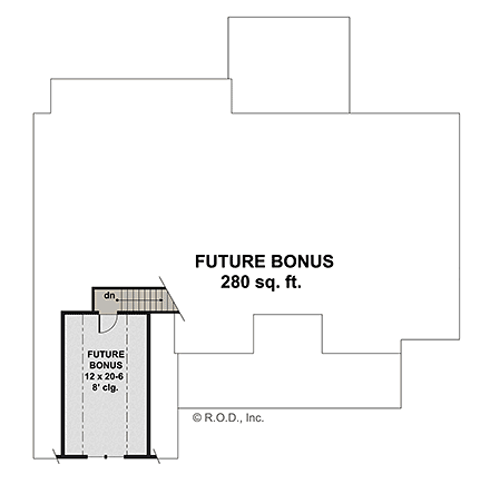 Contemporary, Country, Farmhouse, New American, Ranch, Traditional House Plan 41957 with 3 Beds, 2 Baths, 2 Car Garage Second Level Plan