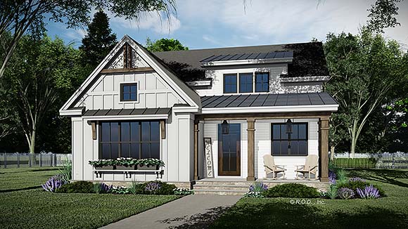 Cottage, Country, Farmhouse, Traditional House Plan 41959 with 3 Beds, 4 Baths, 2 Car Garage Elevation