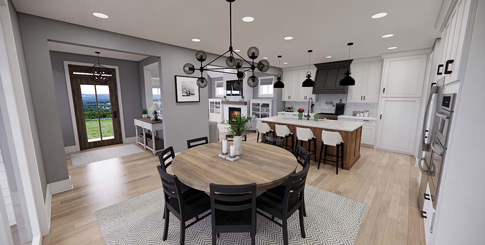 Cottage, Country, Farmhouse, Traditional Plan with 2419 Sq. Ft., 3 Bedrooms, 4 Bathrooms, 2 Car Garage Picture 11