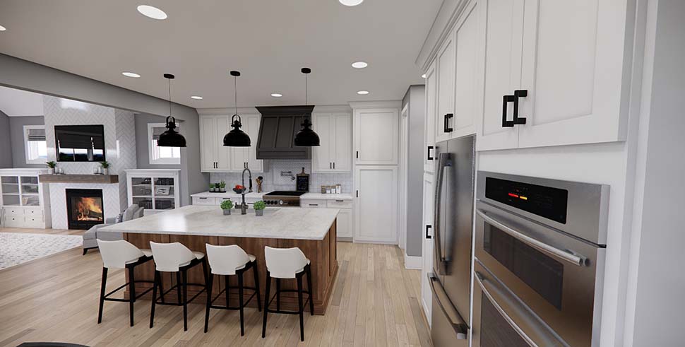 Cottage, Country, Farmhouse, Traditional Plan with 2419 Sq. Ft., 3 Bedrooms, 4 Bathrooms, 2 Car Garage Picture 12