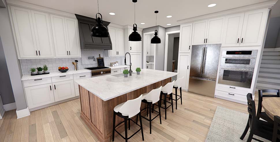 Cottage, Country, Farmhouse, Traditional Plan with 2419 Sq. Ft., 3 Bedrooms, 4 Bathrooms, 2 Car Garage Picture 13