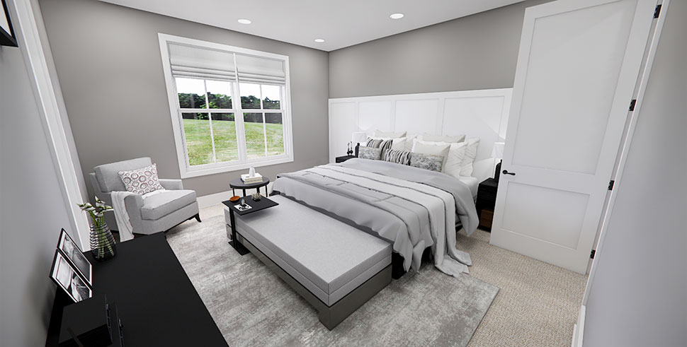 Cottage, Country, Farmhouse, Traditional Plan with 2419 Sq. Ft., 3 Bedrooms, 4 Bathrooms, 2 Car Garage Picture 25