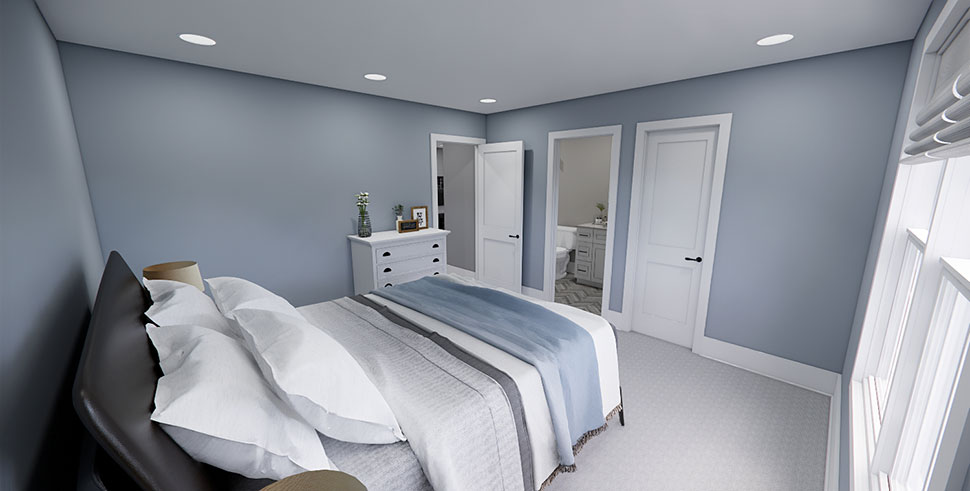 Cottage, Country, Farmhouse, Traditional Plan with 2419 Sq. Ft., 3 Bedrooms, 4 Bathrooms, 2 Car Garage Picture 33