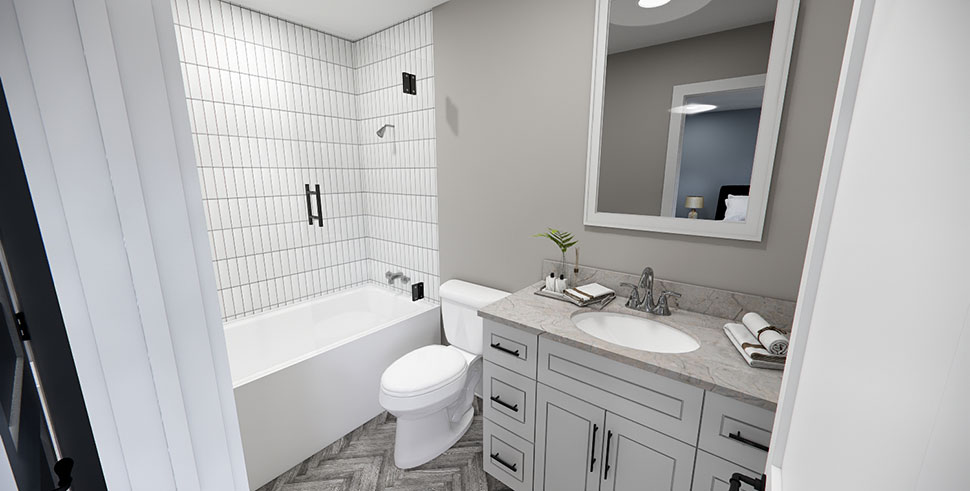 Cottage, Country, Farmhouse, Traditional Plan with 2419 Sq. Ft., 3 Bedrooms, 4 Bathrooms, 2 Car Garage Picture 34