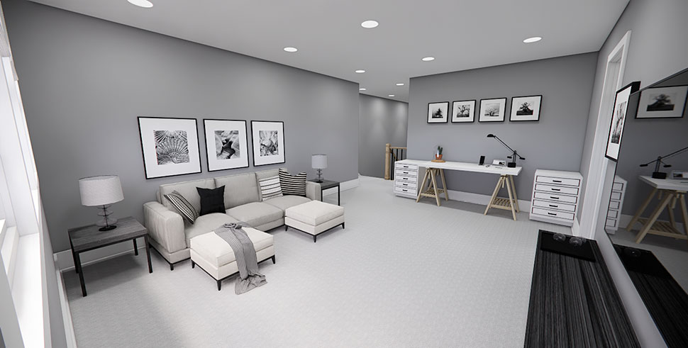 Cottage, Country, Farmhouse, Traditional Plan with 2419 Sq. Ft., 3 Bedrooms, 4 Bathrooms, 2 Car Garage Picture 36