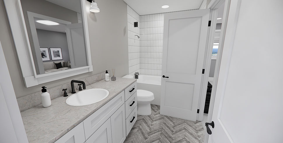 Cottage, Country, Farmhouse, Traditional Plan with 2419 Sq. Ft., 3 Bedrooms, 4 Bathrooms, 2 Car Garage Picture 39