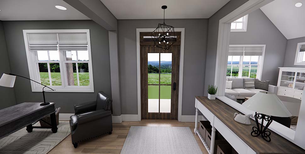 Cottage, Country, Farmhouse, Traditional Plan with 2419 Sq. Ft., 3 Bedrooms, 4 Bathrooms, 2 Car Garage Picture 7