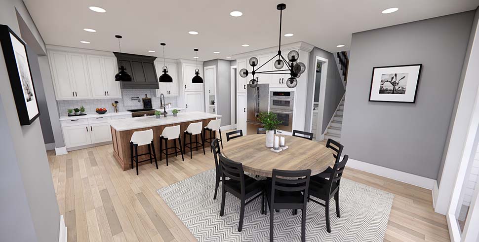 Cottage, Country, Farmhouse, Traditional Plan with 2419 Sq. Ft., 3 Bedrooms, 4 Bathrooms, 2 Car Garage Picture 10