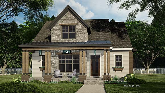 Country, Craftsman, Farmhouse, Traditional House Plan 41988 with 3 Beds, 4 Baths Elevation