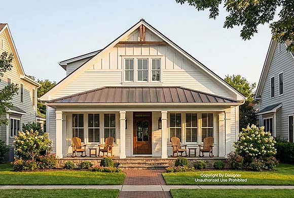 Cottage, Country, Farmhouse, Traditional House Plan 41990 with 3 Beds, 4 Baths Elevation