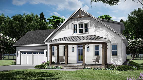 Country, Craftsman, Farmhouse House Plan 41991 with 3 Beds, 4 Baths, 2 Car Garage Elevation