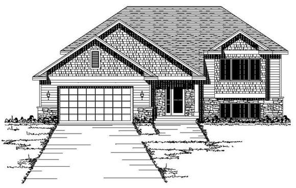 Craftsman, European, One-Story, Traditional House Plan 42090 with 2 Beds, 1 Baths, 2 Car Garage Elevation