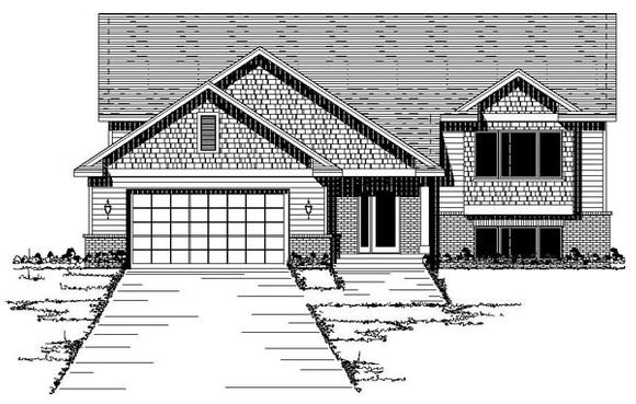 European, Traditional House Plan 42096 with 3 Beds, 1 Baths, 2 Car Garage Elevation