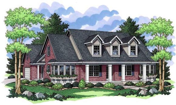 Colonial, Southern, Traditional House Plan 42506 with 3 Beds, 2 Baths, 2 Car Garage Elevation