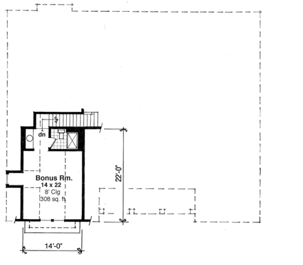 Craftsman House Plan 42615 with 3 Beds, 4 Baths, 2 Car Garage Second Level Plan
