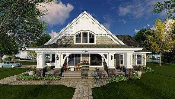 Bungalow, Cottage, Craftsman, Traditional House Plan 42618 with 3 Beds, 2 Baths, 2 Car Garage Elevation