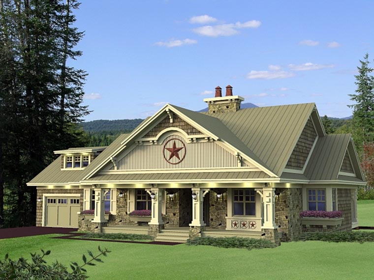 Craftsman, Traditional Plan with 1999 Sq. Ft., 3 Bedrooms, 3 Bathrooms, 2 Car Garage Picture 6