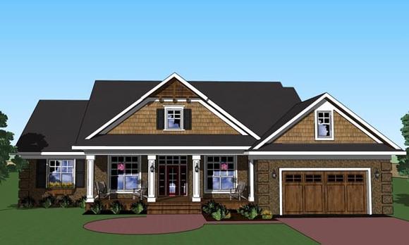 Traditional House Plan 42620 with 3 Beds, 2 Baths, 2 Car Garage Elevation
