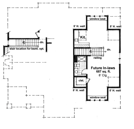 Craftsman House Plan 42622 with 3 Beds, 2 Baths, 2 Car Garage Second Level Plan