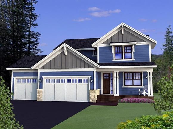 House Plan 42626 with 3 Beds, 3 Baths, 3 Car Garage Elevation
