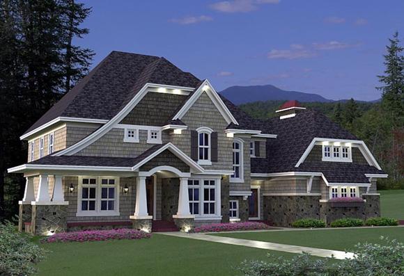 House Plan 42640 with 4 Beds, 4 Baths, 3 Car Garage Elevation