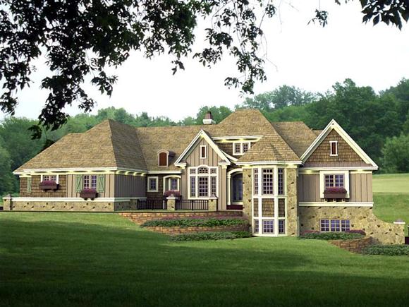 House Plan 42642 with 3 Beds, 3 Baths, 3 Car Garage Elevation