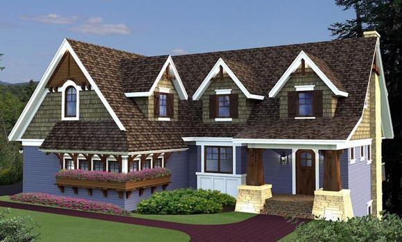 House Plan 42647 with 4 Beds, 4 Baths, 3 Car Garage Elevation