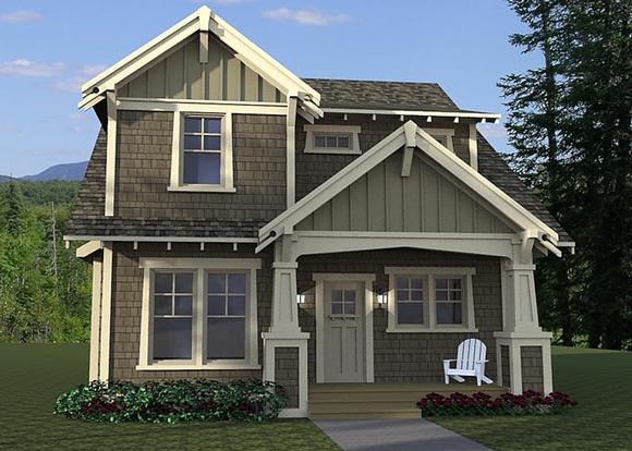 Cottage, Craftsman, Traditional House Plan 42673 with 3 Beds, 3 Baths Elevation