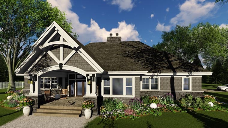 Bungalow, Cottage, Country, Craftsman, Tudor Plan with 2465 Sq. Ft., 3 Bedrooms, 3 Bathrooms, 2 Car Garage Picture 6