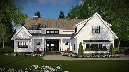 Country, Farmhouse, Traditional House Plan 42683 with 4 Beds, 3 Baths, 3 Car Garage