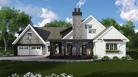Bungalow, Cottage, Country, Craftsman, Farmhouse, Traditional House Plan 42685 with 3 Beds, 3 Baths, 2 Car Garage Elevation