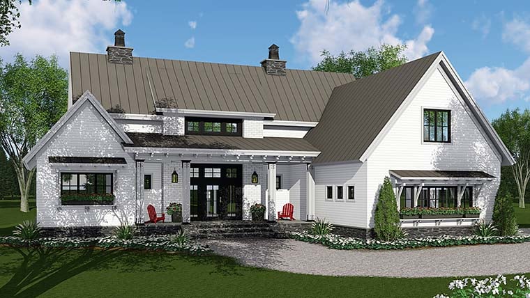 Country, Farmhouse, Southern, Traditional House Plan 42688 with 3 Beds, 3 Baths, 2 Car Garage Elevation